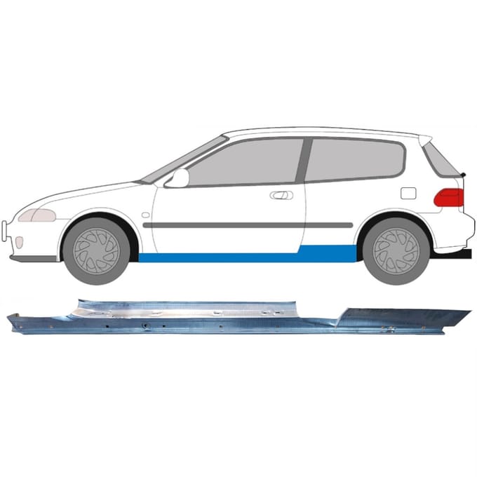 Reparatie dorpel voor Honda Civic 1991-1995 / Links
