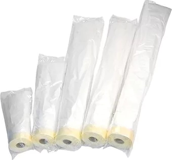 Maskeerfolie met tape 35cm x 25 meter op rol