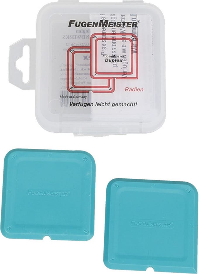 Fugenmeister Joint Smoother Radien Duplex kitspatelset - 3 stuks - voor dubbele kitvoegen