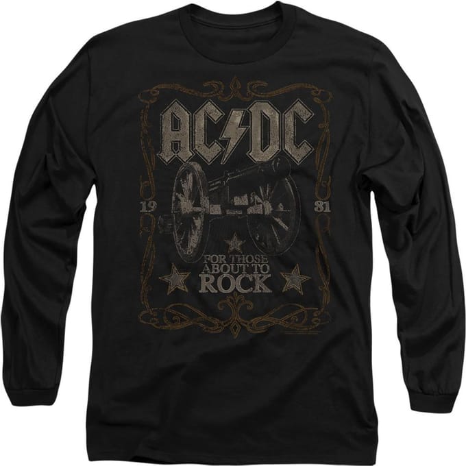 AC/DC Unisex volwassen Rock Label T-shirt (Zwart)