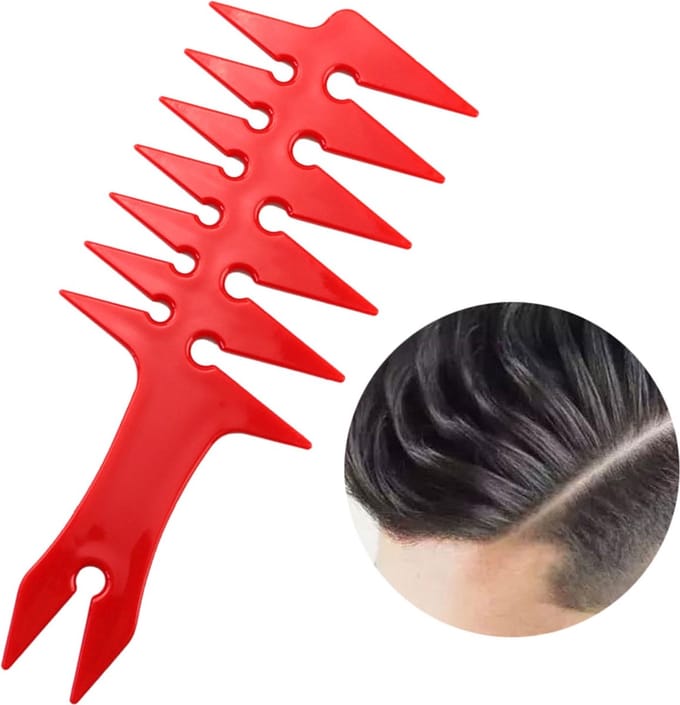 Texturizing Kam Rood - Kam - Barbier Kam - Haarkam met extra brede tanden