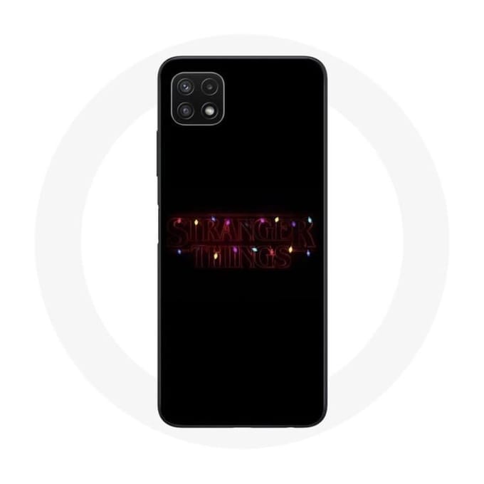 Coque pour Samsung Galaxy A22 5G Stranger Things Affiche Logo Joyeux noël