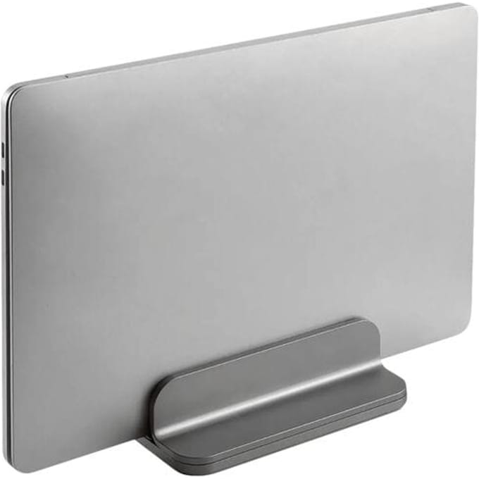 Neomounts NSLS300 verticale laptop houder 11-17" - universeel - modern ontwerp - zilver