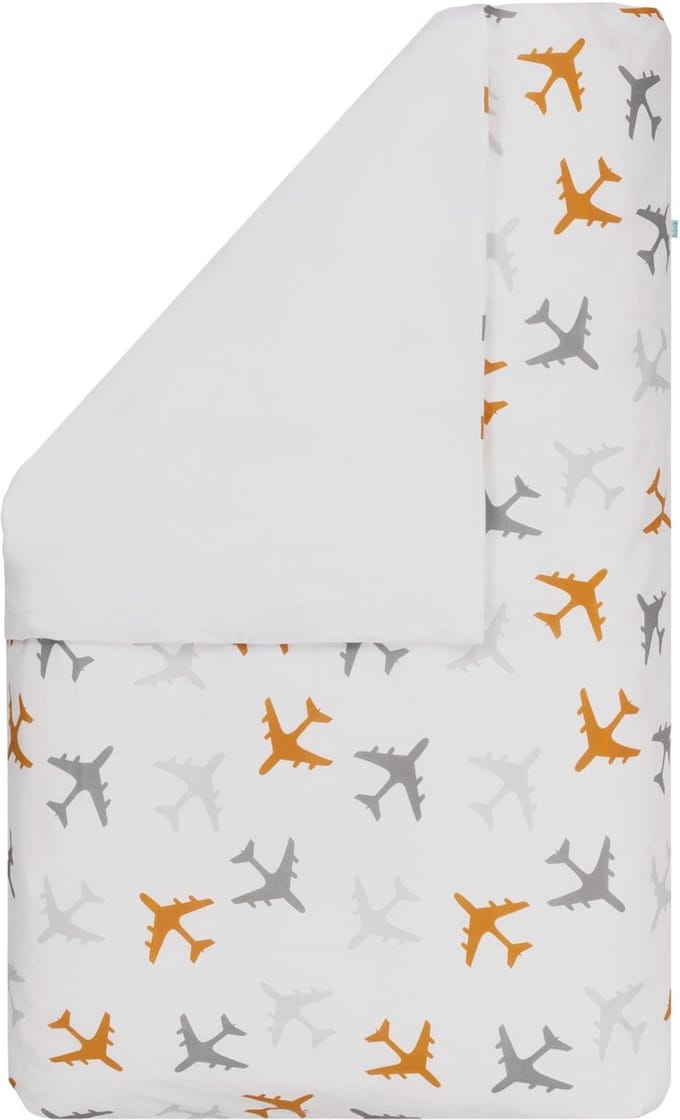 BINK Bedding Dekbedovertrek Planes Oker 80 x 60 cm (zonder sloop)