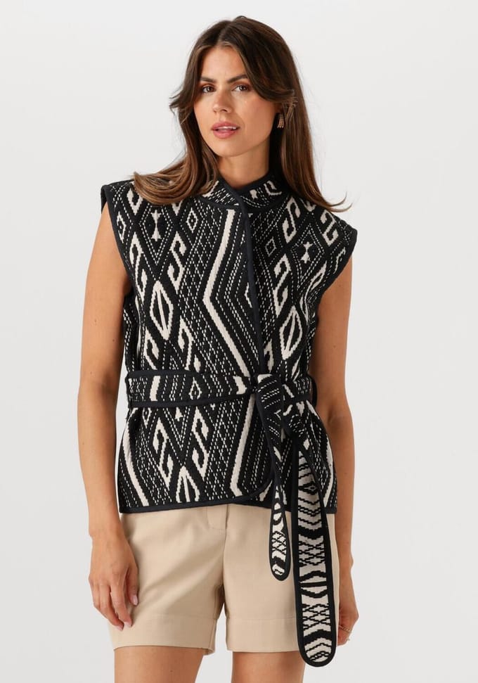 Minus Wendi Reversible Vest Blazers Dames - Zwart - Maat 38