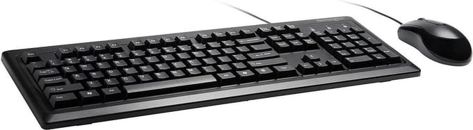 Bedraad Toetsenbord en Muis Set - Optische USB Muis en QWERTY Toetsencombinatie