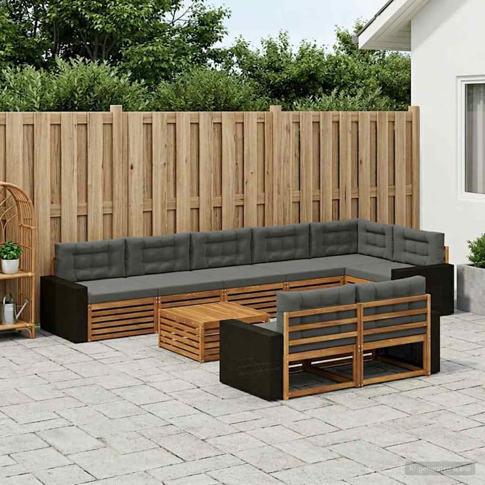 vidaXL - Buiten - bank - set - 9 - st