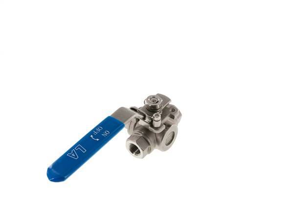 G 3/8 inch 3-Weg T-boring RVS Kogelkraan - BL3SH-AMT-038