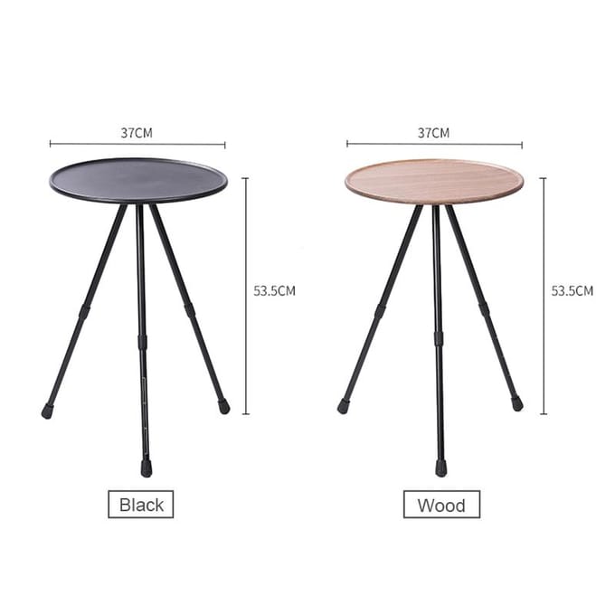 Mini Table Portable, Mini bureau à thé, café, trépied, pour Camping, randonnée, sac à dos, pêche noir