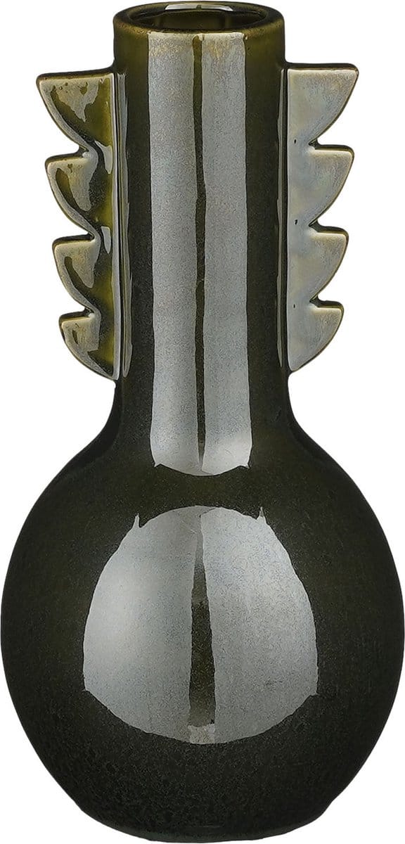 Mica Decorations Lana Vaas - H29 x Ø29 cm - Keramiek - Donkergroen