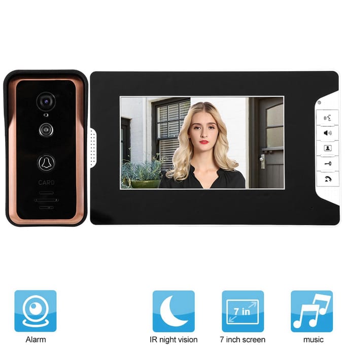 7 Inch Video Intercom Deurbel met Elektronisch Slot en Deuropenknop
