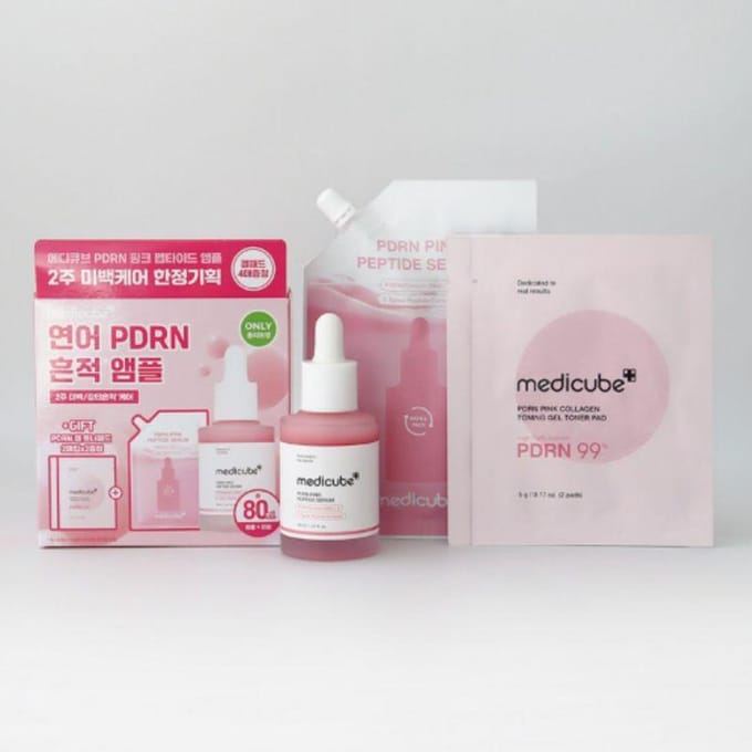 medicube PDRN Roze Peptide Serum 80ml Set (30ml + 50ml Navulling) – Verstevigend & Glow Boosting Elasticiteitsserum gray