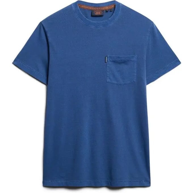 Superdry - Essential Washed T-shirt met borstzak - Heren - T-shirts