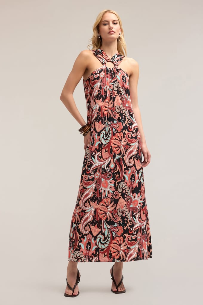 Motivi Long Dress With Ethnic Pattern Red Taglia: S | Maxi abiti Outlet | Donna | Rosso
