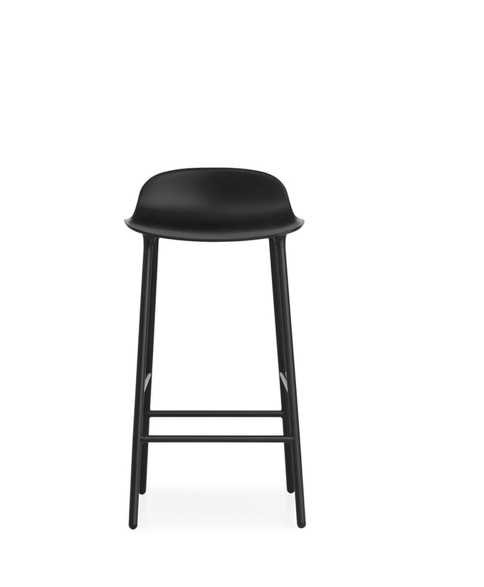 Normann Copenhagen - Form barkruk met metalen frame - 65 cm - zwart