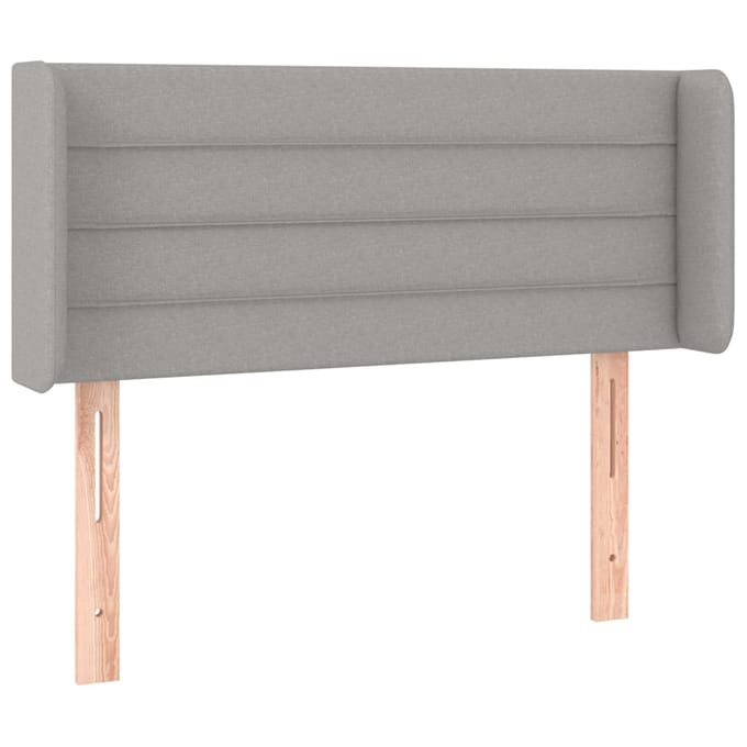 vidaXL - Hoofdbord - LED - 93x16x78/88 - cm - stof - lichtgrijs
