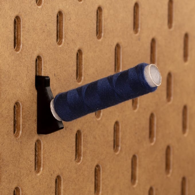 6-pack Spoelhouder 200m - Short- Zwart - Printboard - Past op Ikea Skadis pegboards