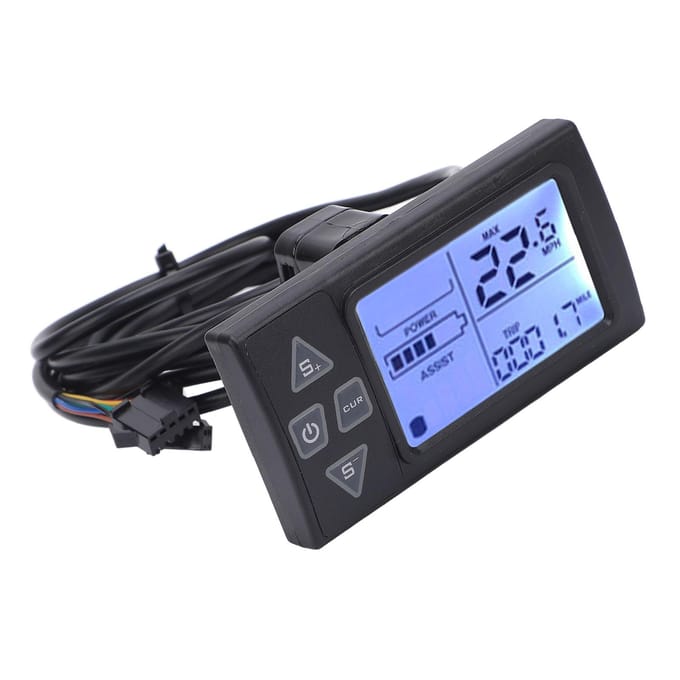 Elektrische LCD Display Meter 861 Regenbestendig Elektrisch LCD Display Bedieningspaneel voor Elektrische Scooter black