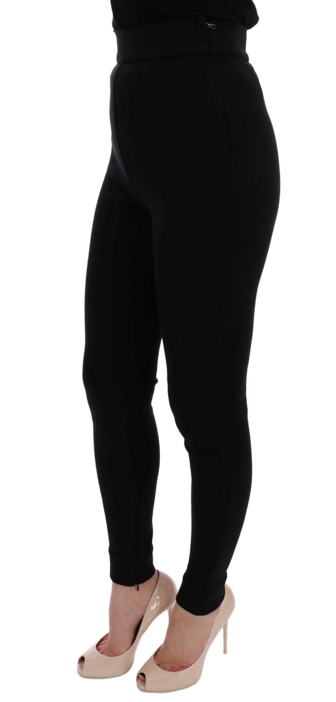Dolce & Gabbana Dames Zwarte Hoge Taille Stretch Leggings