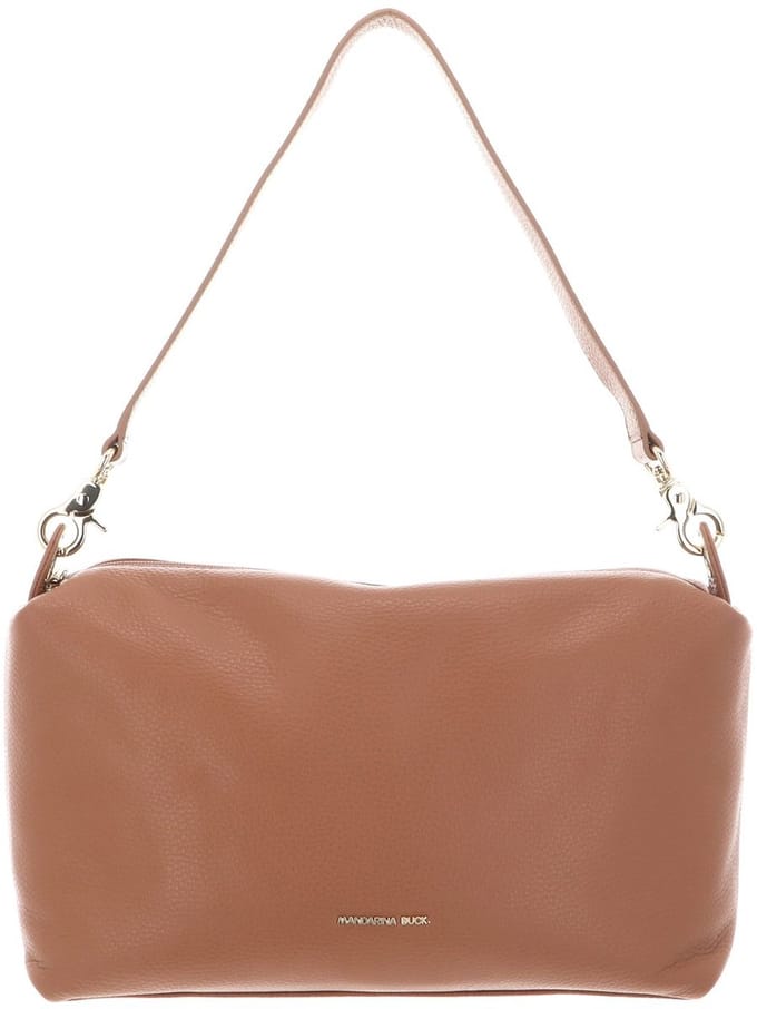 MANDARINA DUCK Leren schoudertas Mellow Leather Shoulder Pecan Nut Lichtbruin