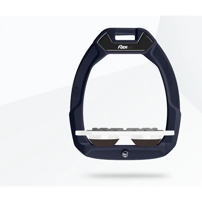 Veiligheidseisen plat grip marine/wit/bruin Flex-On Safe-On