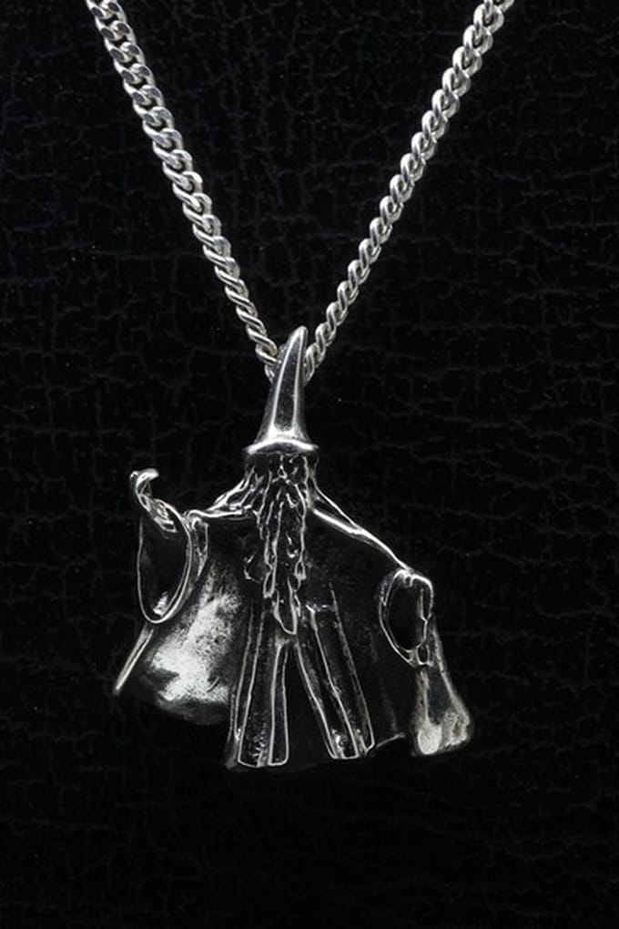 Zilveren Tovenaar ketting hanger