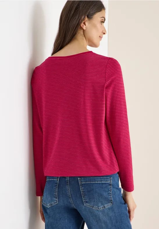 Shirt met ton-sur-ton strepen