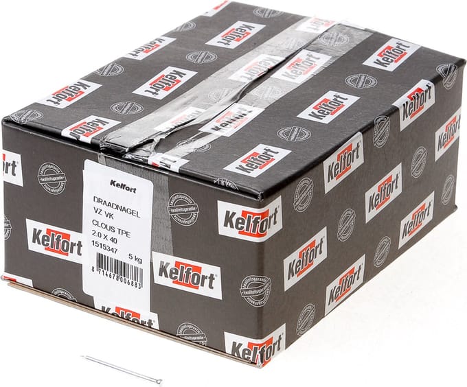 Kelfort draadnagel verloren kop gegalvaniseerd 2.0 x 40mm