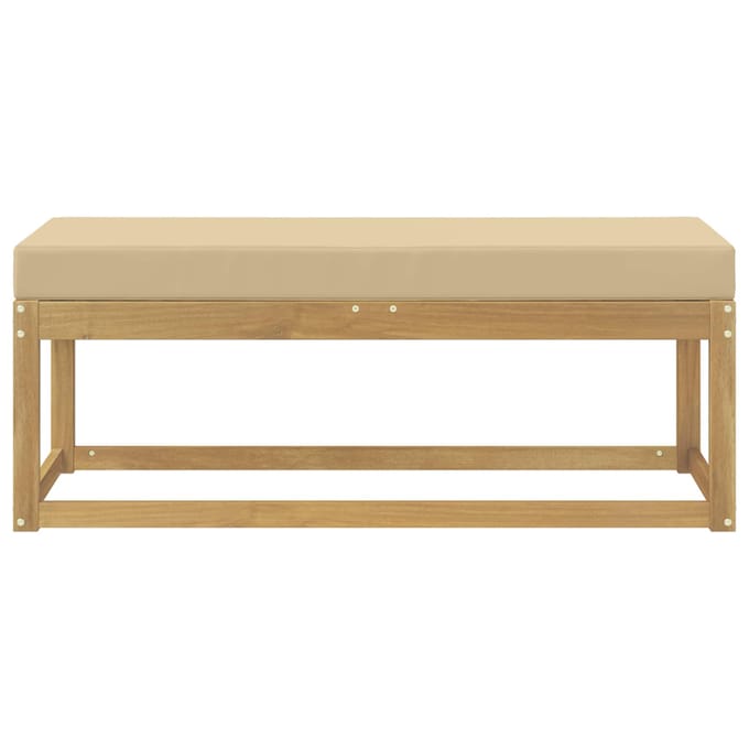 vidaXL - Buitenstoel - Bank - Massief - Acacia - Hout - Wit