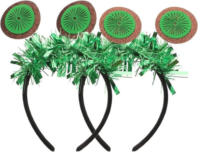 Set van 2 Kiwi Haarbanden voor Cosplay en Festivals, Mode Accessoires met Strik en Fruit Design