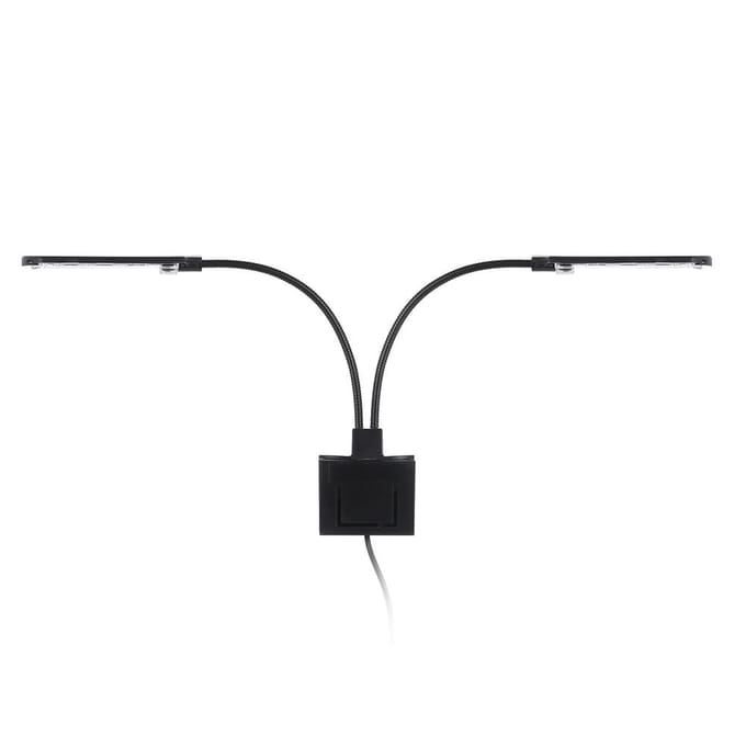 AC220V 10W 32 LED Dual-end Aquariumlamp Vispotlamp Flexibele Buigbare Verlichtingshoek Wit zwart