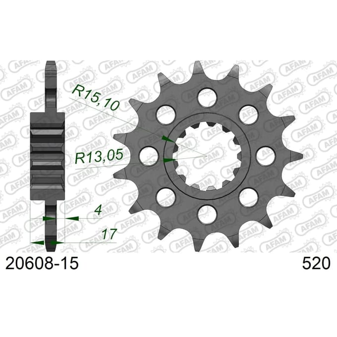 Tandwiel Afam 520 15 dents