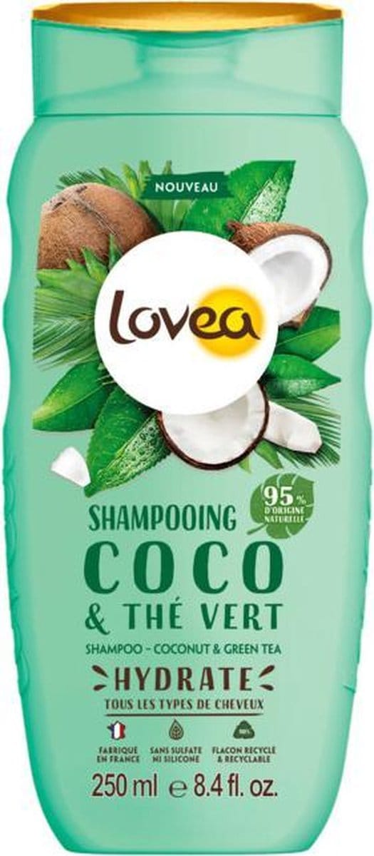 Lovea Kokos en Groene Thee Shampoo - 250 ml