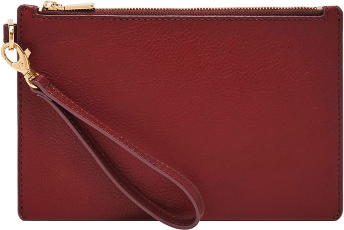 FOSSIL Polstas Utensil zak Wristlet Scarlet Wijnrood