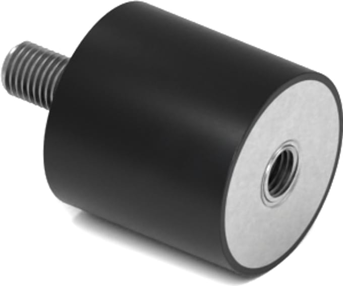 Rubbermagazijn - Trillingsdemper - Type B - 30x30mm - M8 - Set 10 stuks