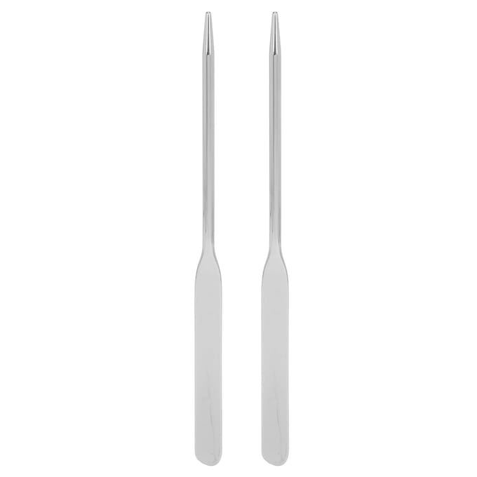 2 stuks Make-up Foundation Spatel Professioneel Dubbel Hoofd Roestvrij Staal Cosmetische Meng Make-up gray