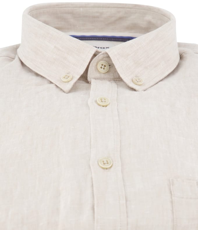 Brax Pure Linen Modern Fit overhemd beige