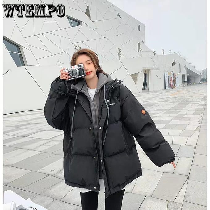 Winterwarme damesjas Casual gewatteerd jack met capuchon Mode gewatteerde jas Gewatteerd jack 2XL roze