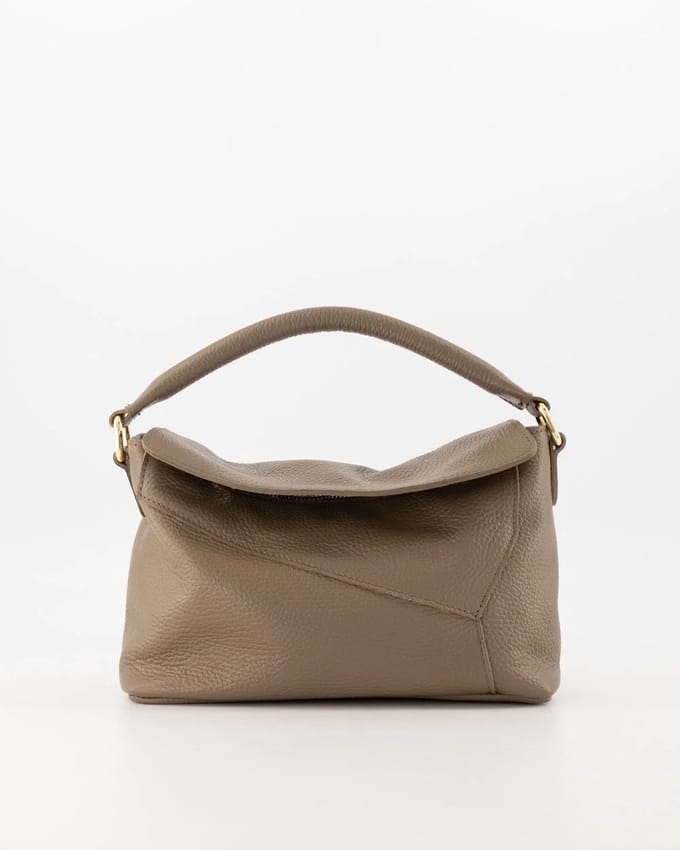 Tas -bruin -leer- leuk model -
