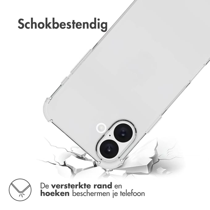 imoshion Hoesje - Geschikt voor Apple iPhone 16 Plus - Shockproof Case - Transparant