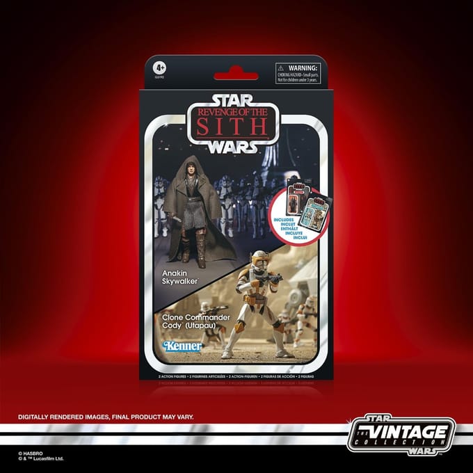 Star Wars The Vintage Collection Anakin Skywalker & Clone Commander Cody Action Figure (9.5 cm)