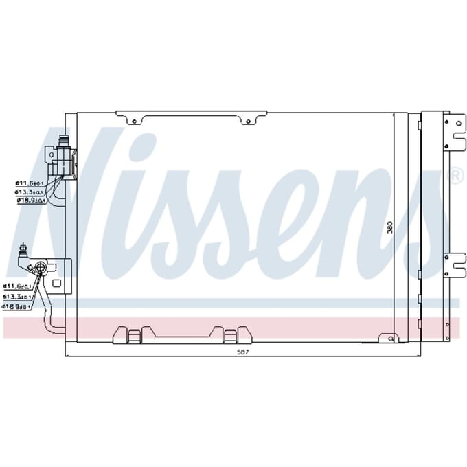 Condensator, airconditioning NISSENS 94807