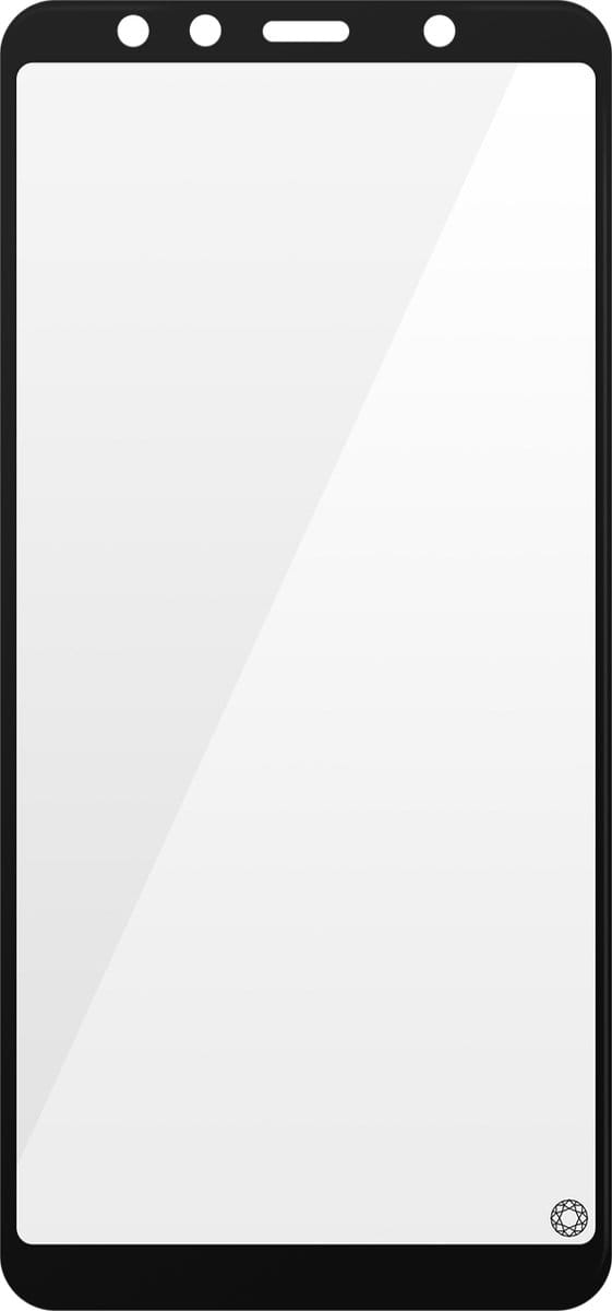 Force Case, Screenprotector geschikt voor Samsung Galaxy A7 2018 - Custom-Fit 2.5D Glass, Zwart