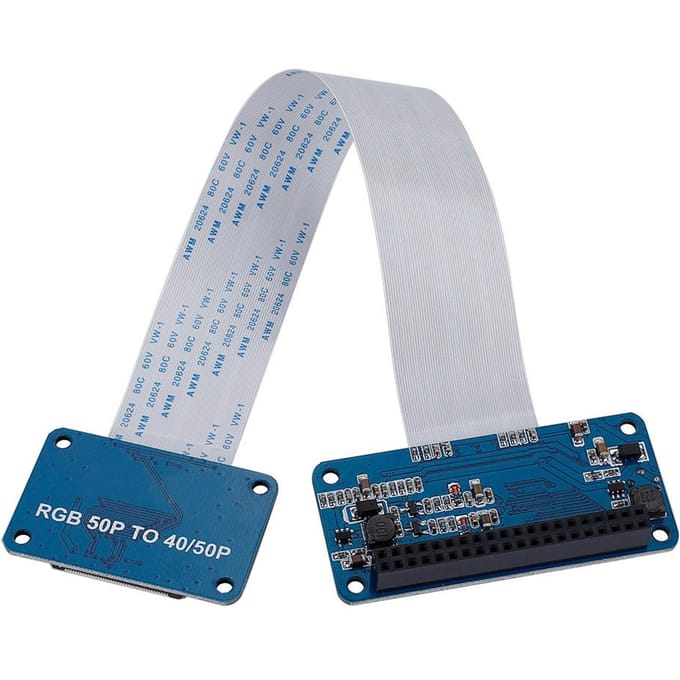 RGB LCD Driver Board Kit DPI Driver 50Pin naar 40Pin Adapter Board Voor Raspberry Pi
