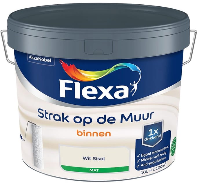 Flexa - Strak Op De Muur Binnen Mat - Wit Sisal - Mengverf - 10 L