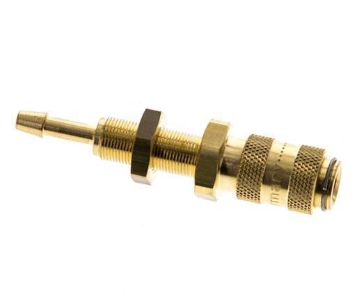 Messing DN 2.7 (Micro) Luchtkoppeling Snelkoppeling 3 mm Slangpilaar Schotkoppeling