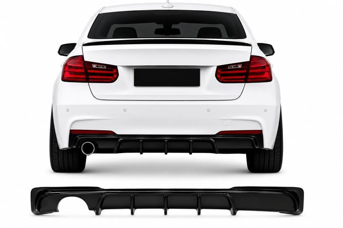 Achterbumper Diffuser Geschikt Voor BMW 3 Serie F30/F31 2011-2019 – Glanzend Zwart