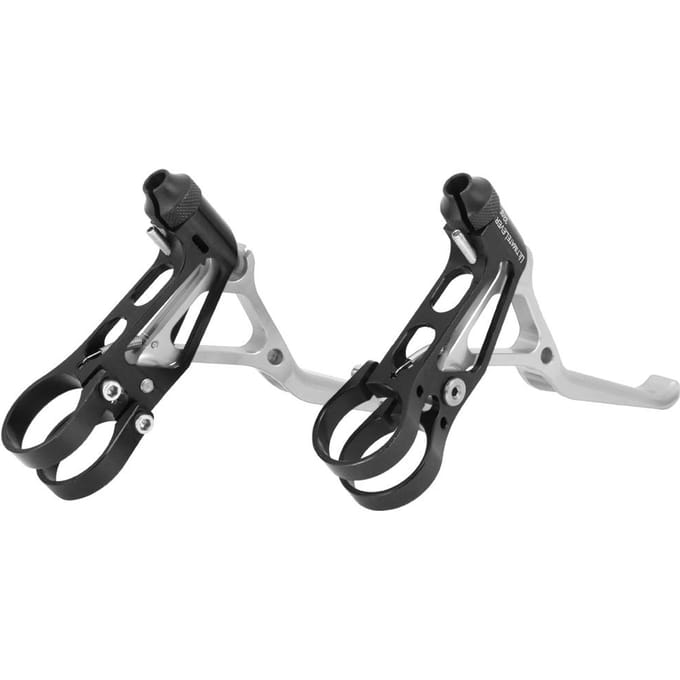 Levier de frein V-Brake ultraléger CNC pour vélo de route pliable, accessoire de cyclisme, noir et argent gray