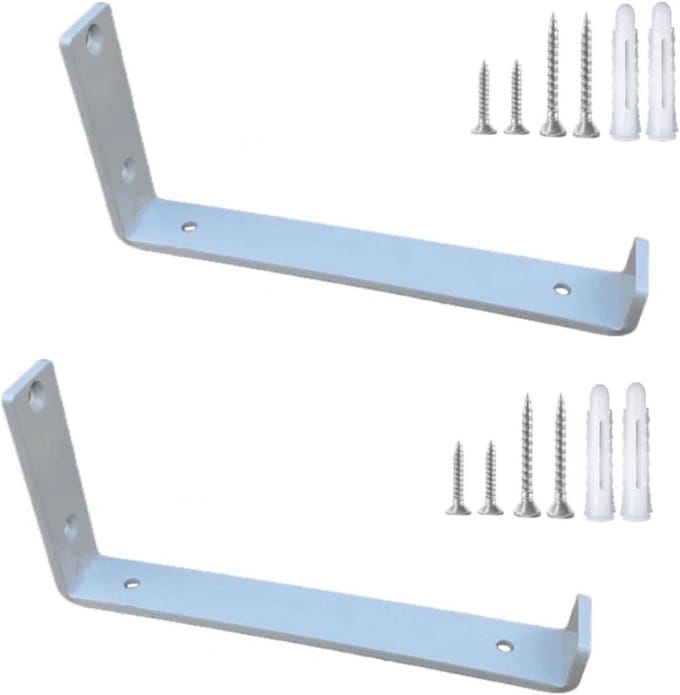 Zwevende plankdragers - Wandsteunen - Planken Monteren - L-vormig ontwerp - 103 cm - Wit
