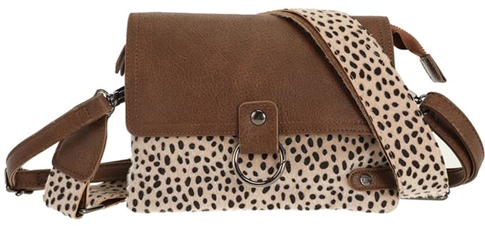 Schoudertas - Camel - Weston Dot - Stoer - Trendy